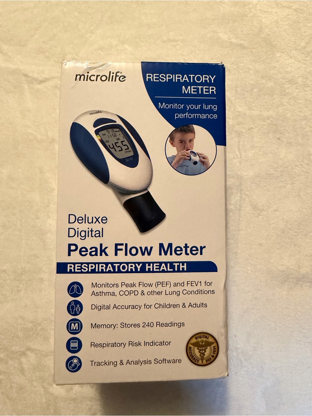 Microlife Deluxe Digital Peak Flow Meter